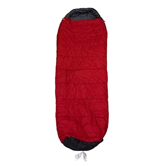 Kelty Mistral Sleeping Bag: 20F Synthetic Regular Right Zip Red/Gray VGC; in bag - Picture 10 of 11